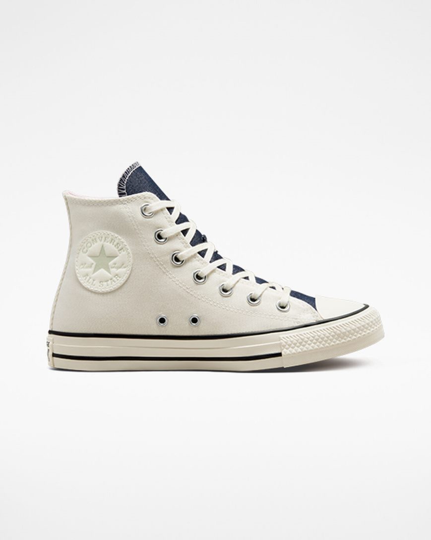 Zapatillas Altas Converse Chuck Taylor All Star Denim Mujer Beige Azul Marino Verde Oliva | PE P08LW7